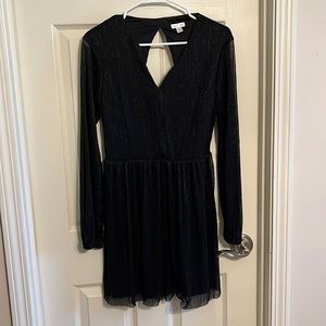 Black long sleeve mini